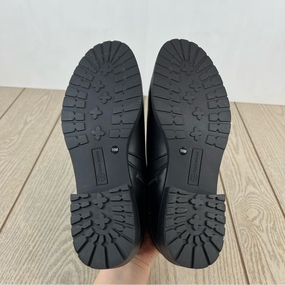 Giani Bernini Brennin Buckled Ankle Booties 10 Black Faux Leather $100 - Picture 10 of 11